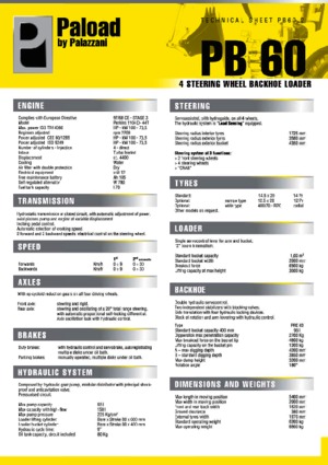 Koparko-ładowarki Palazzani PB 60