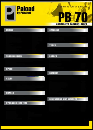 Koparko-ładowarki Palazzani PB 70