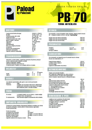 Koparko-ładowarki Palazzani PB 70