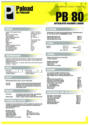 Koparko-ładowarki Palazzani PB 80