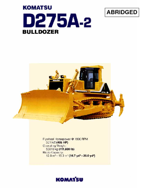 Buldożery Komatsu D275A-2