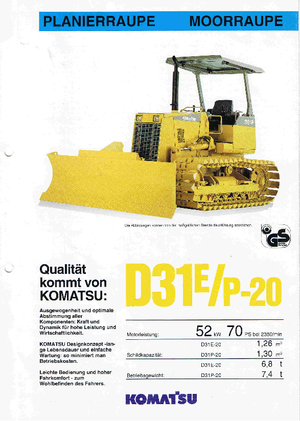 Buldożery Komatsu D31E-20