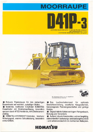 Buldożery Komatsu D41P-3