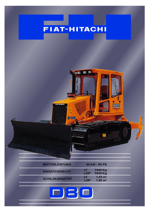 Buldożery Fiat-Hitachi D 80 LGP