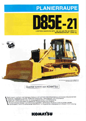 Buldożery Komatsu D85E-21