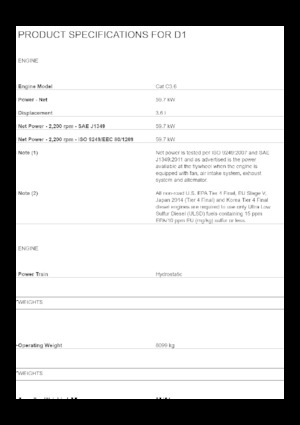 Buldożery Caterpillar D1