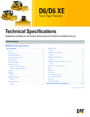 Buldożery Caterpillar D6 XE LGP