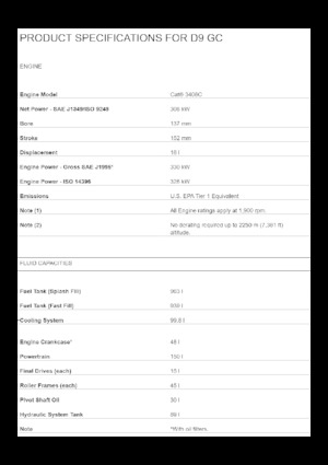 Buldożery Caterpillar D9 GC
