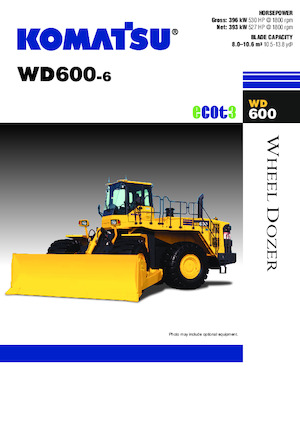 Spycharka kołowa Komatsu WD600-6