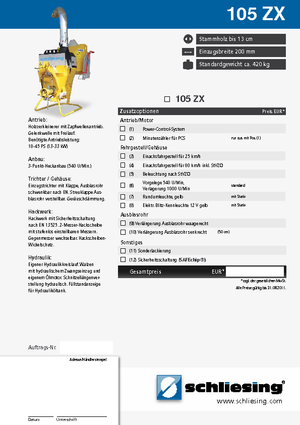 Rębaki drewna Schliesing 105 ZX