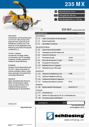 Rębaki drewna Schliesing 235 MX