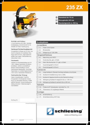 Rębaki drewna Schliesing 235 ZX