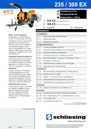 Rębaki drewna Schliesing 300 EX