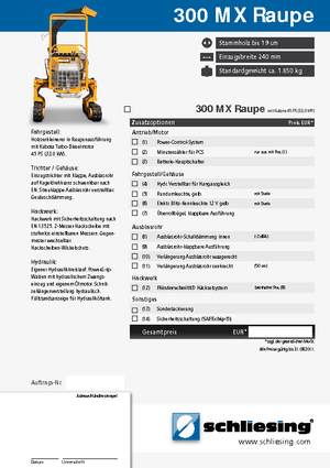 Rębaki drewna Schliesing 300 MX Raupe