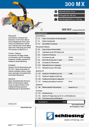 Rębaki drewna Schliesing 300 MX