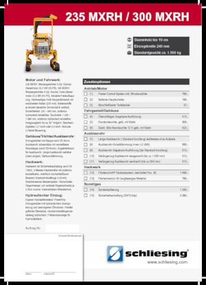 Rębaki drewna Schliesing 235 MXRH Raupe