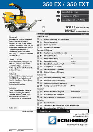 Rębaki drewna Schliesing 350 EX