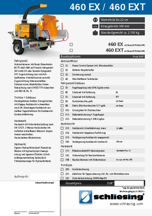 Rębaki drewna Schliesing 460 EX