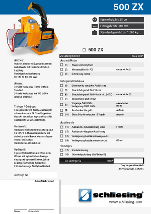 Rębaki drewna Schliesing 500 ZX