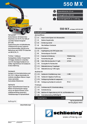 Rębaki drewna Schliesing 550 MX