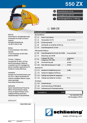 Rębaki drewna Schliesing 550 ZX Forst