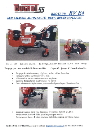 Rębaki drewna Bugnot BV-E 4 18 CH