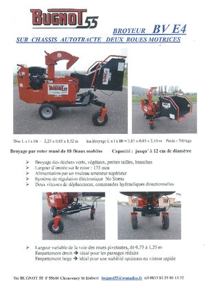 Rębaki drewna Bugnot BV-E 4 PF