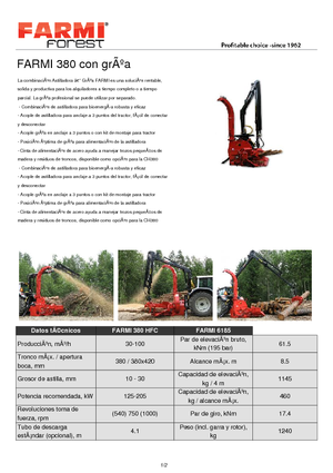 Rębaki drewna Farmi CH 380 HFC