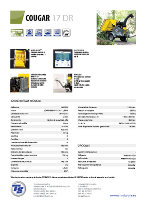 Rębaki drewna TS-Industrie Cougar 17 DR