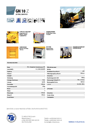 Rębaki drewna TS-Industrie GM 10 Z
