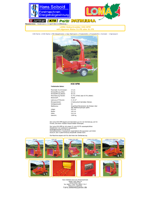 Rębaki drewna Loma K 50 HPM