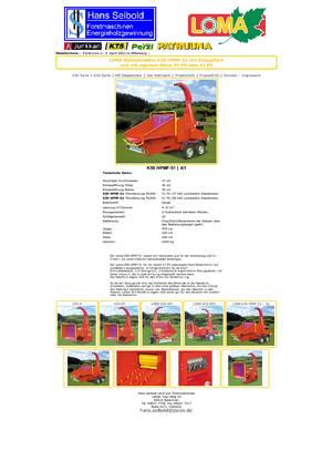 Rębaki drewna Loma K 50 HPMF 65