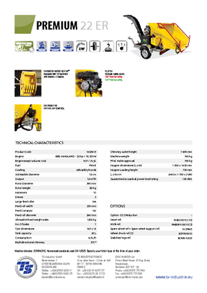 Rębaki drewna TS-Industrie Premium 22 ER