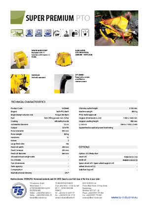 Rębaki drewna TS-Industrie Super Premium PTO