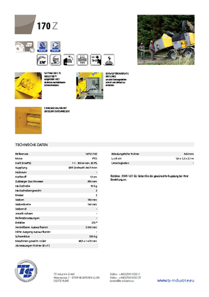 Rębaki drewna TS-Industrie TS 170 Z