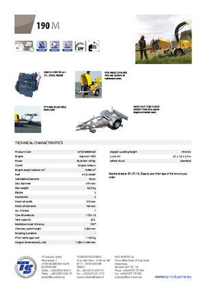 Rębaki drewna TS-Industrie TS 190 M