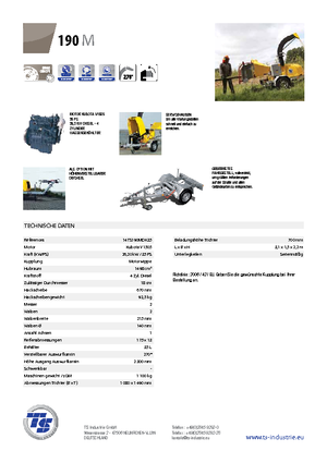 Rębaki drewna TS-Industrie TS 190 M