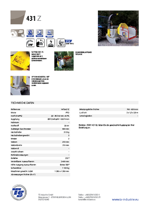 Rębaki drewna TS-Industrie TS 431 Z