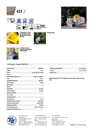 Rębaki drewna TS-Industrie TS 431 Z