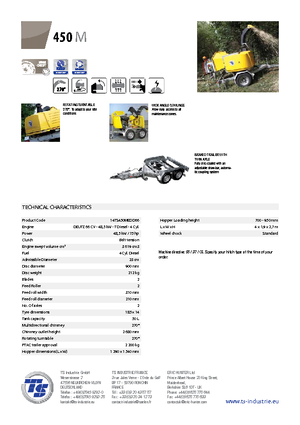 Rębaki drewna TS-Industrie TS 450 M
