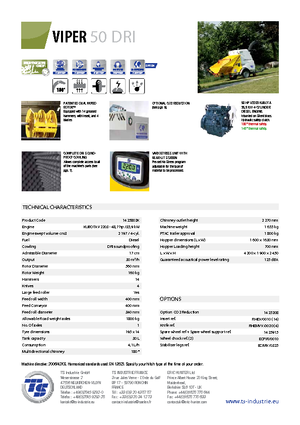 Rębaki drewna TS-Industrie Viper 50 DRI