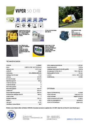 Rębaki drewna TS-Industrie Viper 50 DRI