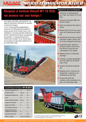 Rębaki drewna MUS-MAX Wood-Terminator 10 DLB