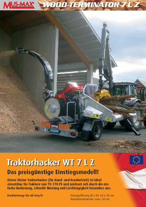 Rębaki drewna MUS-MAX Wood-Terminator 7 LZ