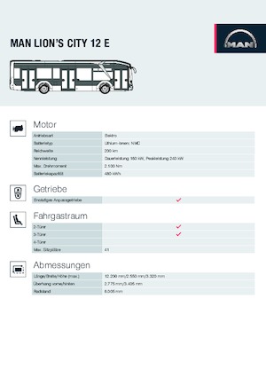 Autobusy miejskie MAN Lion’s City 12 E