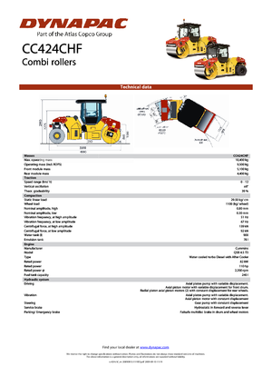 Wałki segmentowe Dynapac CC 424 C HF