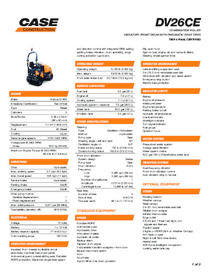Wałki segmentowe Case DV26CE