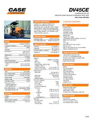 Wałki segmentowe Case DV45CE