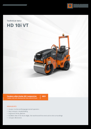 Wałki segmentowe Hamm HD 10i VT