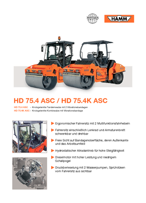 Wałki segmentowe Hamm HD 75,4 K ASC